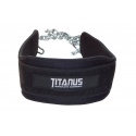 TITANUS pás s dopomocí s řetězem Dip belt černá