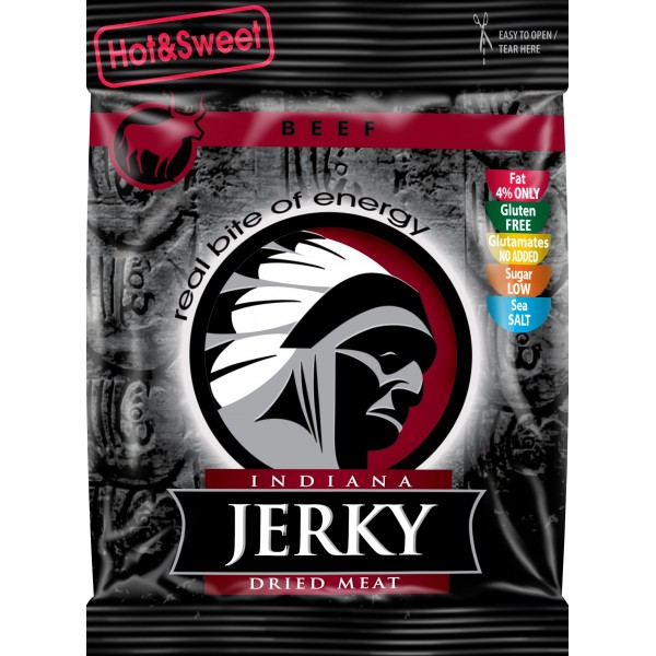 Indiana Jerky Beef HOT&SWEET 25g 