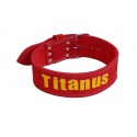 TITANUS opasek Powerlifting jednoduchá přezka (červená)