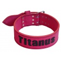TITANUS opasek Powerlifting dvojitá přezka (růžová)