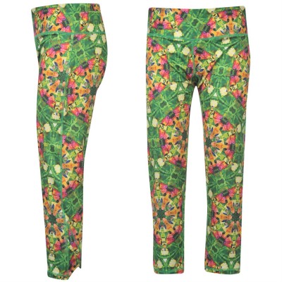 USA Pro 3/4 Legíny - Green kaleido
