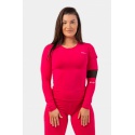 Nebbia Funkční tričko Smart Pocket s dlouhým rukávem 418 - pink