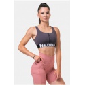 Nebbia Smart Zip sportovní podprsenka 578 marron 
