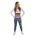 Dámské legíny Bizon Gym 611 blue camo 