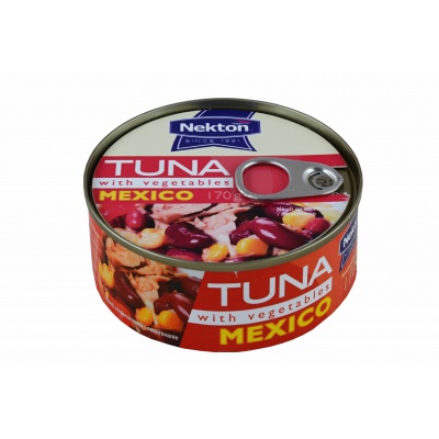 Nekton - Tuňák kousky se zeleninou MEXICO 170g