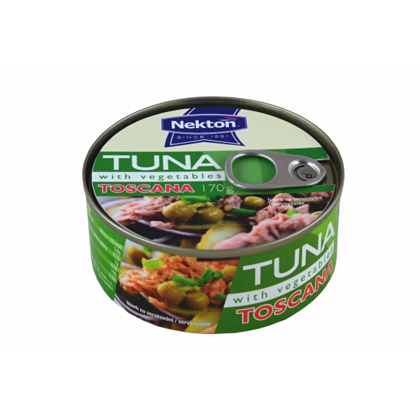 Nekton - Tuňák kousky se zeleninou TOSCANA 170g
