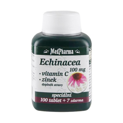 MedPharma Echinacea 100 mg + vitamin C + zinek. 107 tobolek.