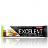 Dvojvrstvá proteinová tyčinka Excelent Protein Bar je posypaná ovocem či oříšky a zalitá v čokoládě. Obsahuje 24 % bílkovin, 43 % sacharidů a účinné látky pro regeneraci svalstva.