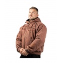 LEGAL POWER Mikina Heavy Zip Devils Stonewashed Ottomix Fleece hnědá