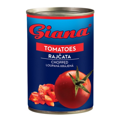 Rajčata loupaná krájená 400g