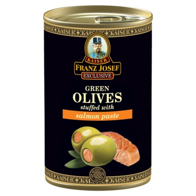 Olivy zelené plněné lososovou pastou 300g